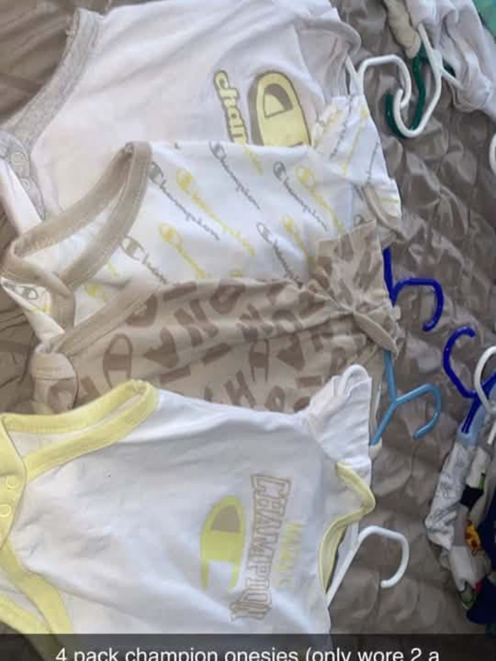 Champion Baby Onesie 4-Pack - White, Yellow, Tan